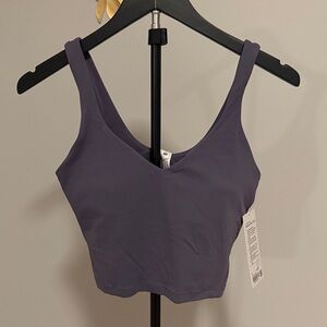lululemon athletica V‑Neck Seamless Crop Bralette - Dusky Purple
